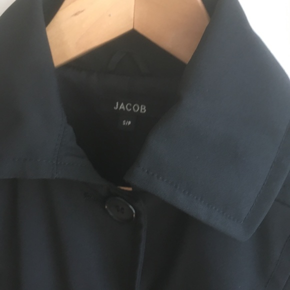 Jacob Light Trench Coat Vest Duster in Black sz S - Picture 3 of 8